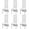 Image de vidaXL Chaises à manger lot de 6 blanc similicuir