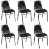 Image de vidaXL Chaises à manger lot de 6 noir cuir véritable