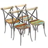 Image de vidaXL Chaises à manger lot de 4 bois de récupération solide