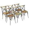 Image de vidaXL Chaises à manger lot de 6 bois de récupération massif