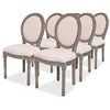Image de vidaXL 6x Chaise de Salle à Manger Lin Chaises de Cuisine Chaises à Manger