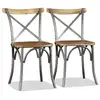 Image de vidaXL Chaises à manger lot de 2 bois solide de manguier