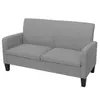 Image de vidaXL Canapé à 2 places 135 x 65 x 76 cm Gris clair