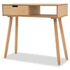 Image de vidaXL Table Console Marron Stockage Meuble Mobilier Salon Bois de Pin Massif