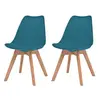 Image de vidaXL Chaises à manger lot de 2 Turquoise Plastique