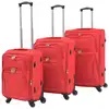 Image de vidaXL Jeu de valises souples 3 pcs Rouge