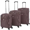 Image de vidaXL Lot de 3 valises souples Marron café, café