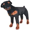 Image de vidaXL Jouet en peluche Chien de race Rottweiler Marron et noir XXL