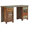 Image de vidaXL Bureau sur pieds Bois de récupération massif 140 x 50 x 77 cm
