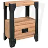 Image de vidaXL Table de chevet Bois d'acacia Acier 40 x 30 x 54 cm