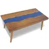 Image de vidaXL Table basse Teck Résine 100x50x40 cm