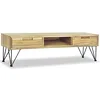 Image de vidaXL Meuble TV 120x35x35 cm Teck massif