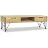 Image de vidaXL Meuble TV 120x35x35 cm Teck massif
