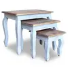 Image de vidaXL Ensemble de tables gigognes 3 pcs bois d'acajou massif