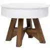 Image de vidaXL Table basse Bois de récupération massif 60x45 cm Blanc