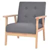 Image de vidaXL Fauteuil Gris foncé Tissu