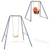 Image de vidaXL Balançoire simple 2-en-1 et balançoire pour tout-petits Orange