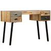 Image de vidaXL Bureau Teck de récupération massif 110 x 50 x 76 cm
