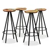 Image de vidaXL Tabourets de bar lot de 4 bois massif de récupération