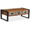 Image de vidaXL Table basse avec 3 tiroirs Bois de récupération 100x50x35 cm