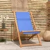 Image de vidaXL Chaise de terrasse Teck 56x105x96 cm Bleu