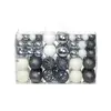 Image de vidaXL Ensemble de boules de Noël 100 pcs 3/4/6 cm Blanc/Gris