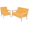 Image de vidaXL Ensemble de canapé 2 pcs Tissu jaune
