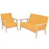 Image de vidaXL Ensemble de canapé 2 pcs Tissu jaune