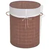 Image de vidaXL Panier à linge ovale Bambou Marron