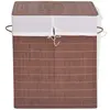 Image de vidaXL Panier à linge rectangulaire Bambou Marron