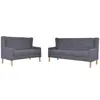 Image de vidaXL Ensemble de canapés 2 pcs tissu gris