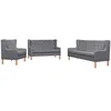 Image de Ensemble de canapés 3 pcs tissu gris