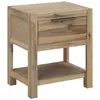 Image de vidaXL Table de chevet avec tiroir 40x30x48 cm Bois d'acacia solide