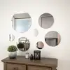 Image de vidaXL Ensemble de miroir mural 7 pcs Verre Rond