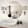 Image de vidaXL Miroir mural 70 cm Rond Verre