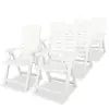 Image de vidaXL Chaises inclinables de jardin lot de 6 Plastique Blanc