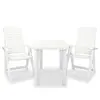 Image de vidaXL Ensemble de bistro 3 pcs Plastique Blanc