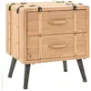 Image de vidaXL Table de chevet Bois de sapin massif 50 x 35 x 57 cm