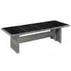 Image de vidaXL Table de jardin 240x90x74 cm Résine tressée et verre