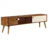 Image de vidaXL Meuble TV 140x30x40 cm bois massif