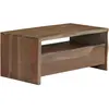 Image de vidaXL Table basse Acacia massif Bord assorti 90x50x40 cm Gris