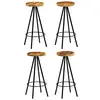 Image de vidaXL Chaises de bar lot de 4 bois de manguier solide