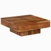 Image de vidaXL Table basse 80x80x30 cm bois d'acacia massif