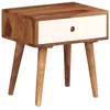 Image de vidaXL Table de chevet Bois massif de Sesham 45 x 30 x 45 cm