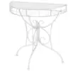 Image de vidaXL Table d'appoint Vintage Demi-ronde Métal 72x36x74 cm Argenté