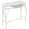 Image de vidaXL Table d'appoint Style français Métal 82 x 39 x 76 cm Blanc
