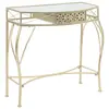 Image de vidaXL Table d'appoint Style français Métal 82 x 39 x 76 cm Doré