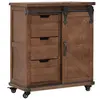 Image de vidaXL Armoire de rangement Bois de sapin massif 64x33,5x75 cm Marron
