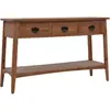 Image de vidaXL Table console bois de sapin massif 126 x 40 x 77,5 cm Marron