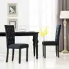 Image de vidaXL Chaises à manger lot de 2 Noir Velours